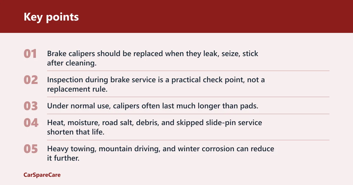 Key points: What are the most common brake caliper FAQs?