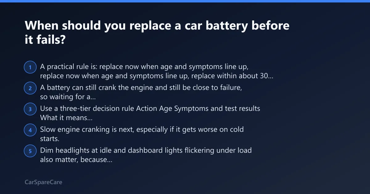 Steps: When should you replace a car battery before it fails?