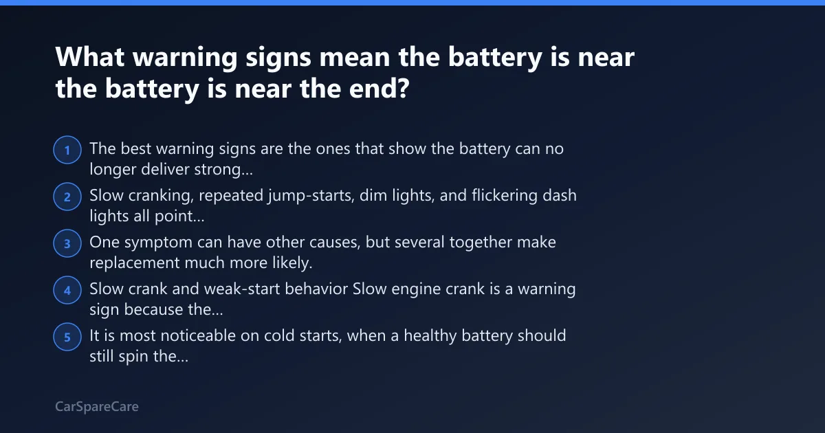 Steps: What warning signs mean the battery is near the end?