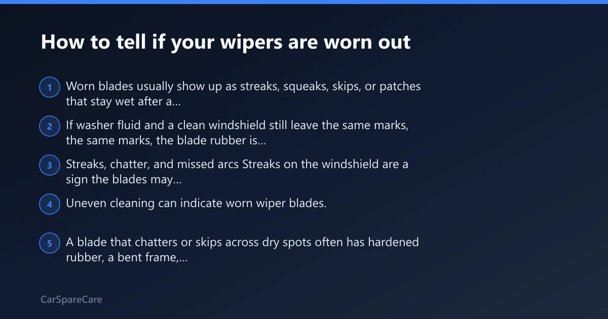 Steps: How to tell if your wipers are worn out