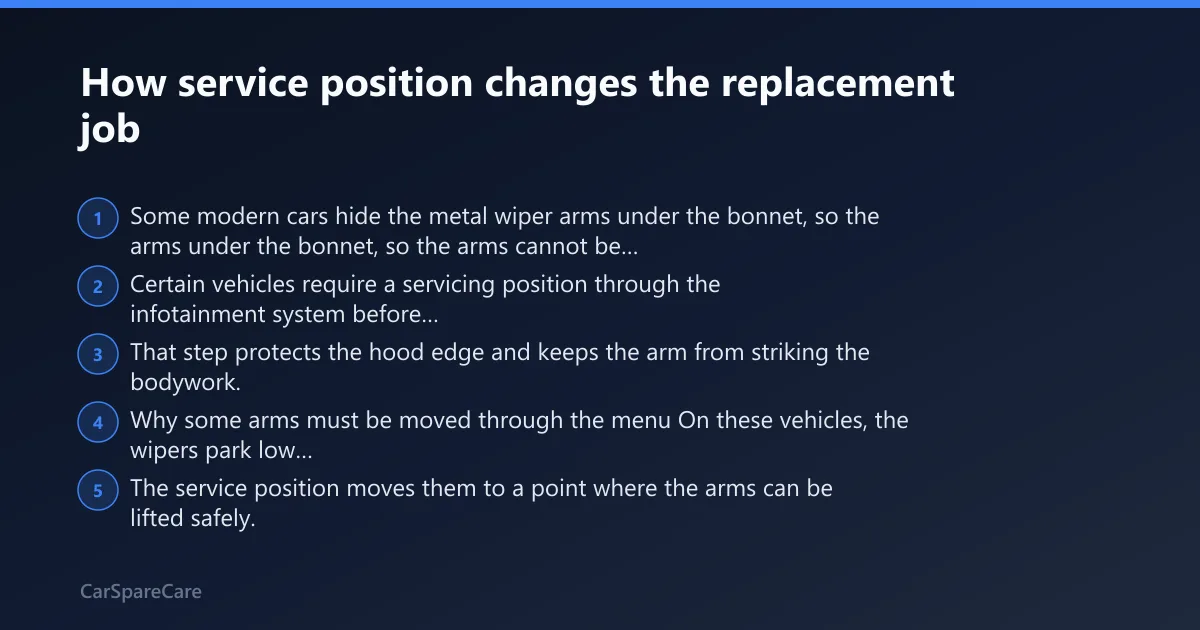 Steps: How service position changes the replacement job