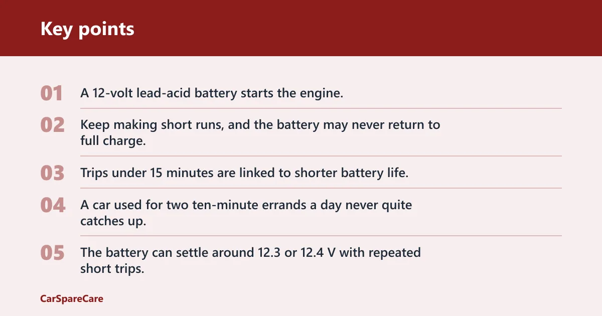 Key points: Why short trips drain charge
