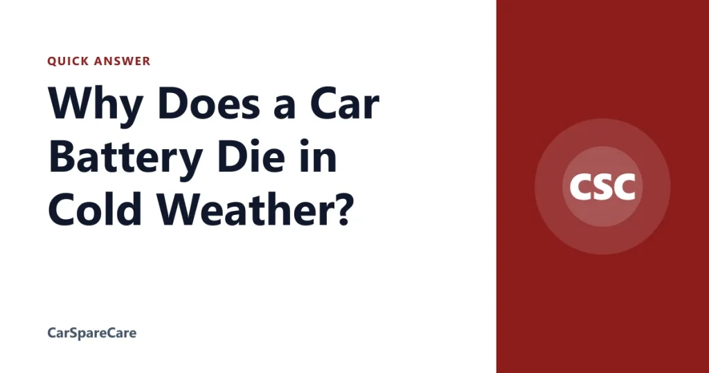 Why Does a Car Battery Die in Cold Weather?