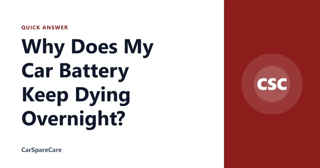 Why Does My Car Battery Keep Dying Overnight?