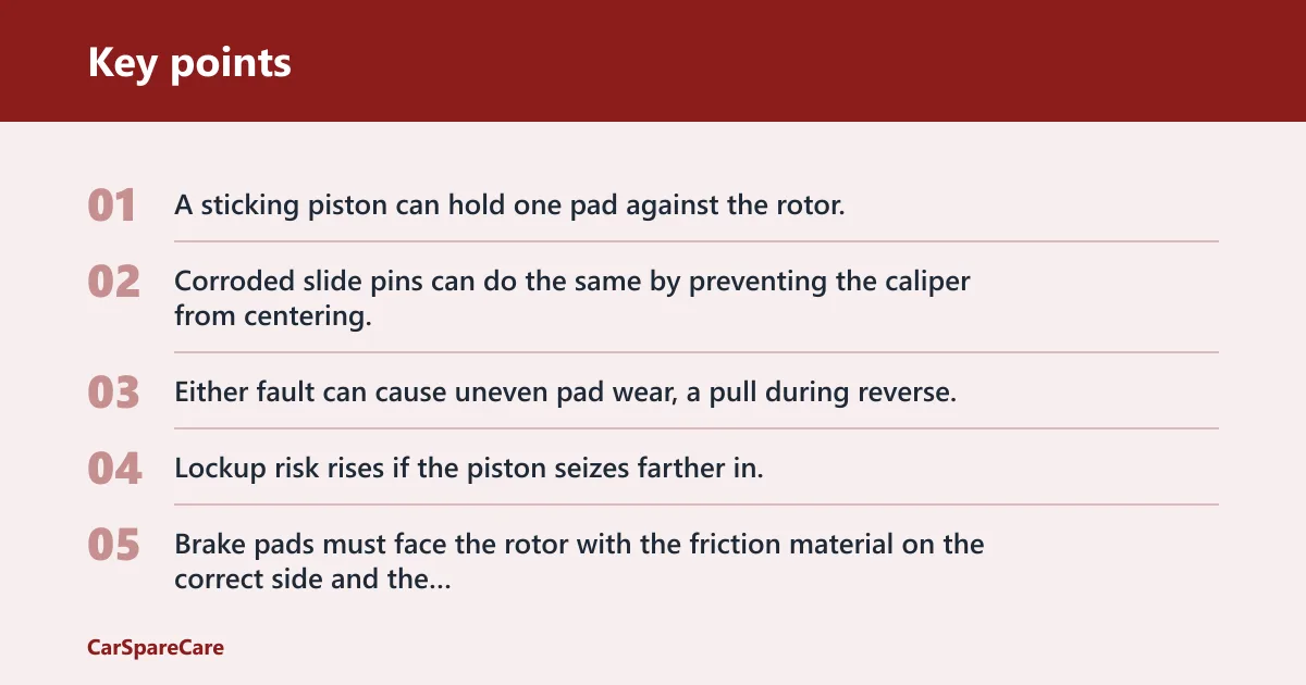 Key points: Could a caliper, pad, or rotor be at fault?
