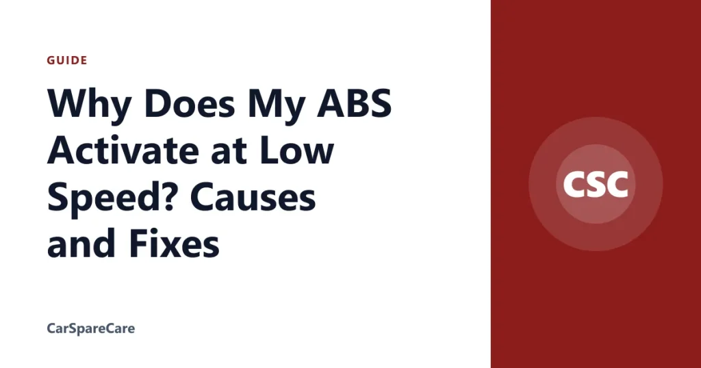 Why Does My ABS Activate at Low Speed? Causes and Fixes