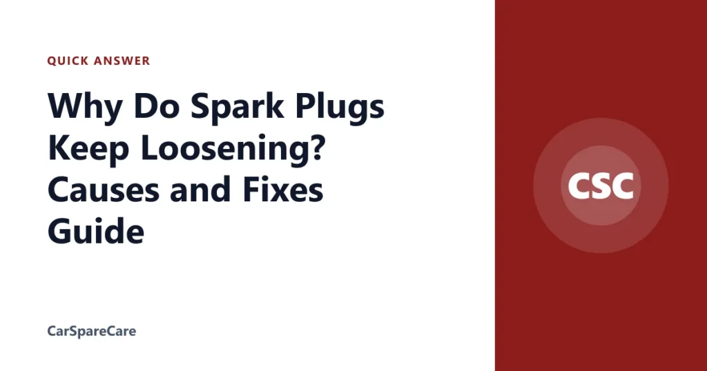 Why Do Spark Plugs Keep Loosening? Causes and Fixes Guide