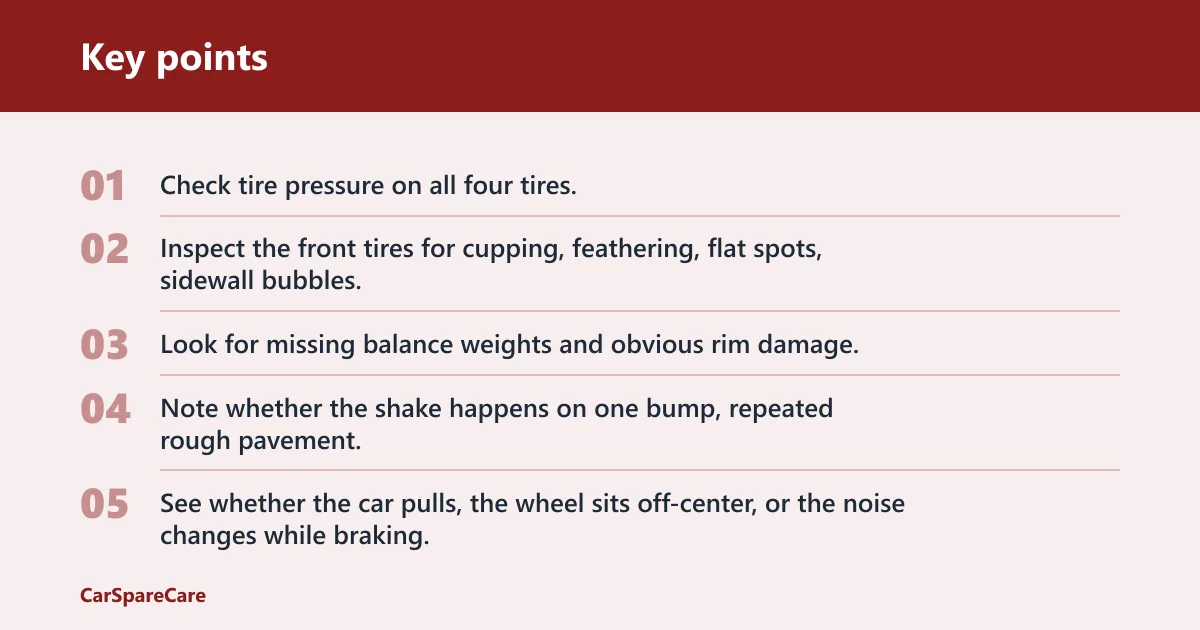 Key points: Road damage and load clues